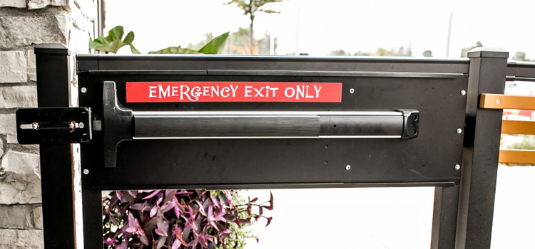 emergency push bar installation in Thermalito
